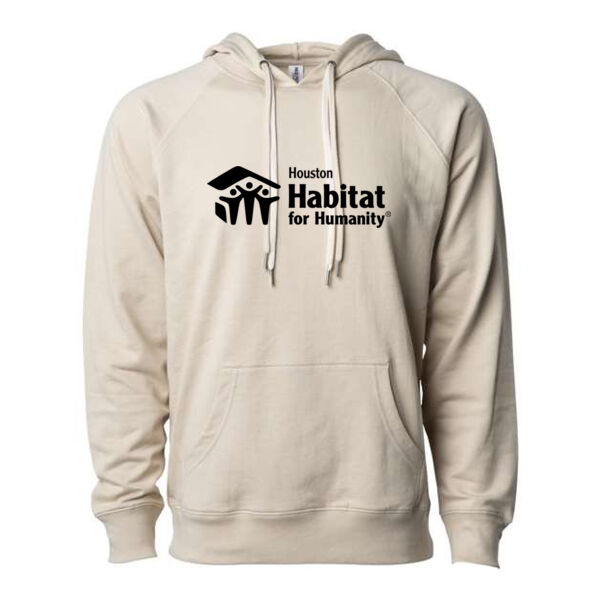 Icon Unisex Lightweight Loopback Terry Hooded Sweatshirt - Printed Logo Thumbnail