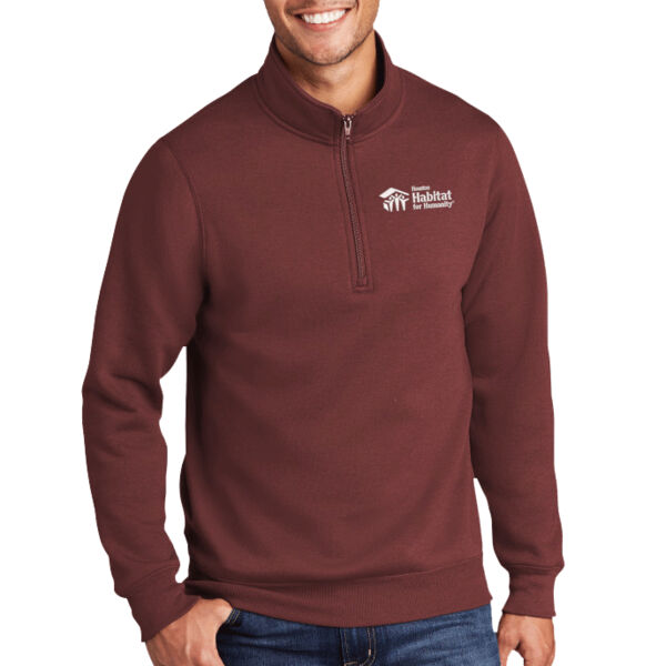 Port & Company Core Fleece 1/4-Zip Pullover Sweatshirt - Embroidered Logo Thumbnail