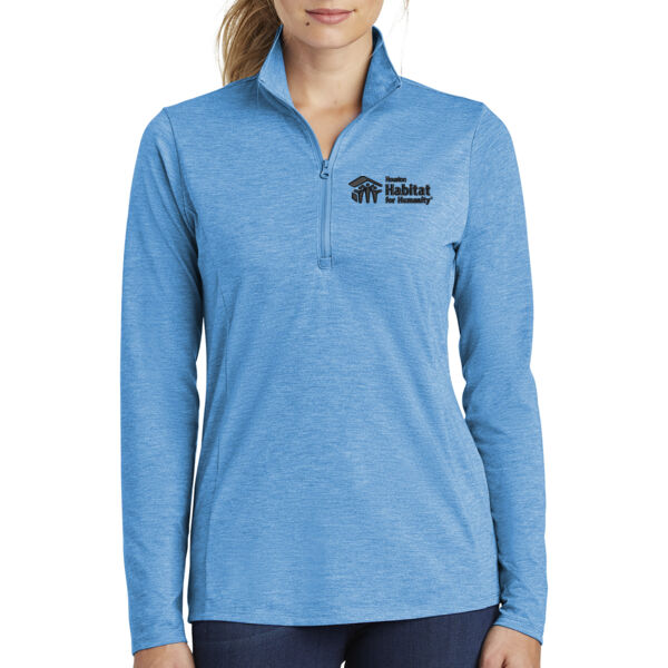 Sport-Tek Ladies PosiCharge Tri-Blend Wicking 1/4-Zip Pullover - Embroidered Logo Thumbnail