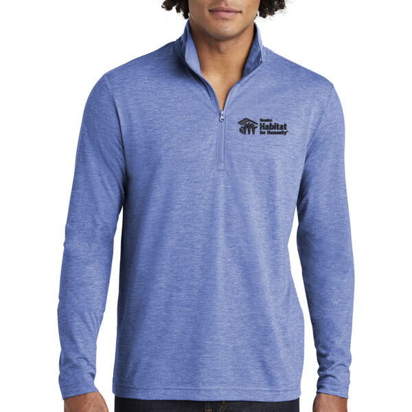 Sport-Tek PosiCharge Tri-Blend Wicking 1/4-Zip Pullover - Embroidered Logo Thumbnail