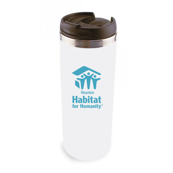 14oz Stainless Steel Tumbler w/ Lid - Sublimated Logo Thumbnail