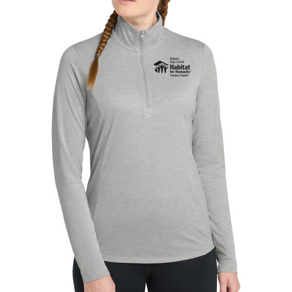 Sport-Tek Ladies PosiCharge Tri-Blend Wicking 1/4-Zip Pullover - Embroidered Logo Thumbnail