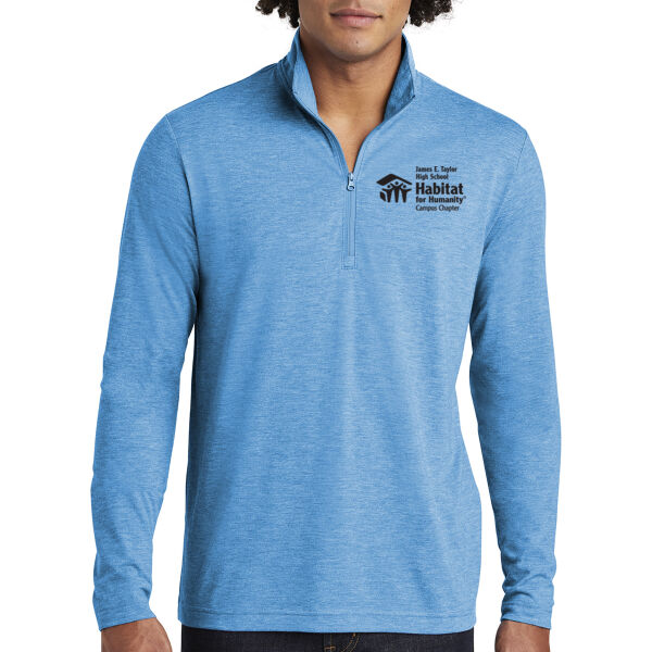 Sport-Tek® PosiCharge® Tri-Blend Wicking 1/4-Zip Pullover - Embroidered Logo Thumbnail