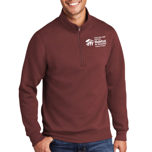 Port & Company Core Fleece 1/4-Zip Pullover Sweatshirt - Embroidered Logo Thumbnail