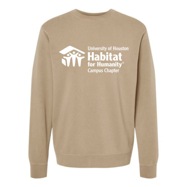 Unisex Midweight Pigment-Dyed Crewneck Sweatshirt - Printed Logo Thumbnail